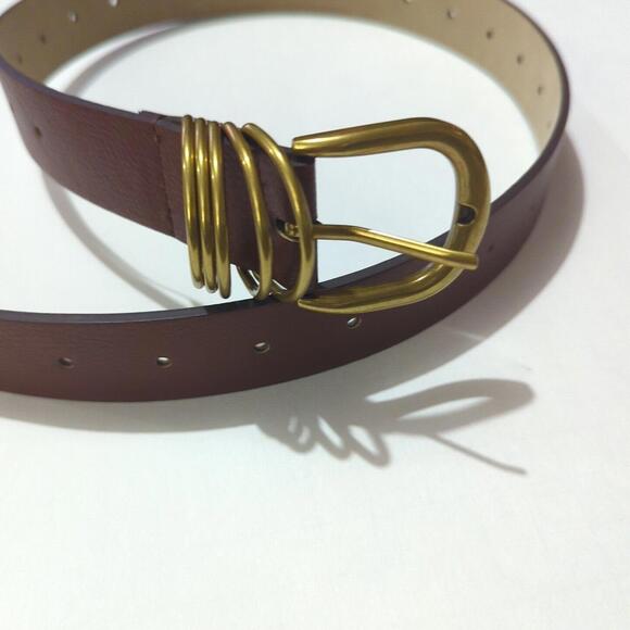 Brown & Brass Tone Belt Size Large NWT Time And Tru - Picture 6 of 6